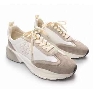 Tory Burch Good Luck Trainer Sneakers w/Suede Trim Size 8M